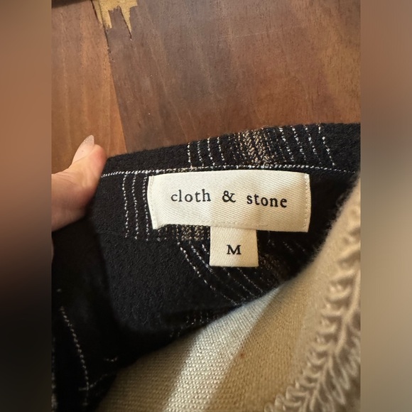 Cloth and stone raw hem jacket flannel - Picture 3 of 3